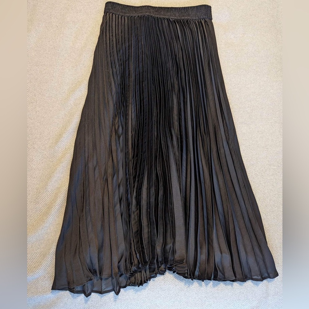 Satin Pleated Skirt - Banana Republic